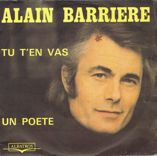 Alain Barriere - Tu T'en Vas (B-Keus) Vinyl Singles Vinyl Goed / Hoes Redelijk