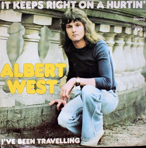 Albert West - It Keeps Right On A Hurtin Vinyl Singles Vinyl Very Good (VG) <br> Hoes Good Plus (G+)