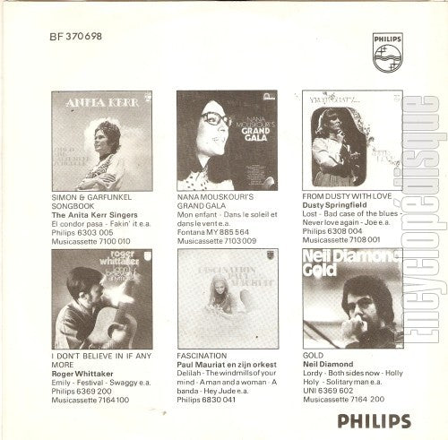 Frida Boccara - Cent Mille Chansons Vinyl Singles Vinyl Zeer Goed / Hoesje Goed "VINYLSINGLES.NL"