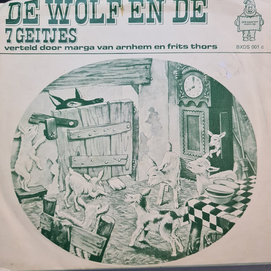Marga van Arnhem En Frits Thors - De Wolf En De 7 Geitjes Vinyl Singles Vinyl Zeer Goed / Hoesje Goed "VINYLSINGLES.NL"