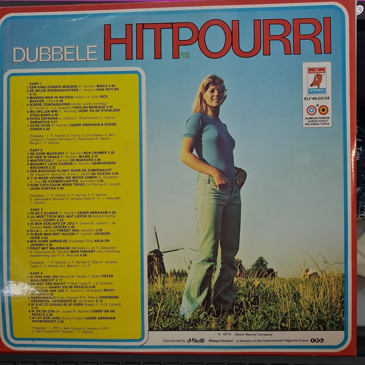 Various - Dubbele Hitpourri (LP) Vinyl LP Dubbel Vinyl Very Good (VG) <br> Hoes Good Plus (G+)