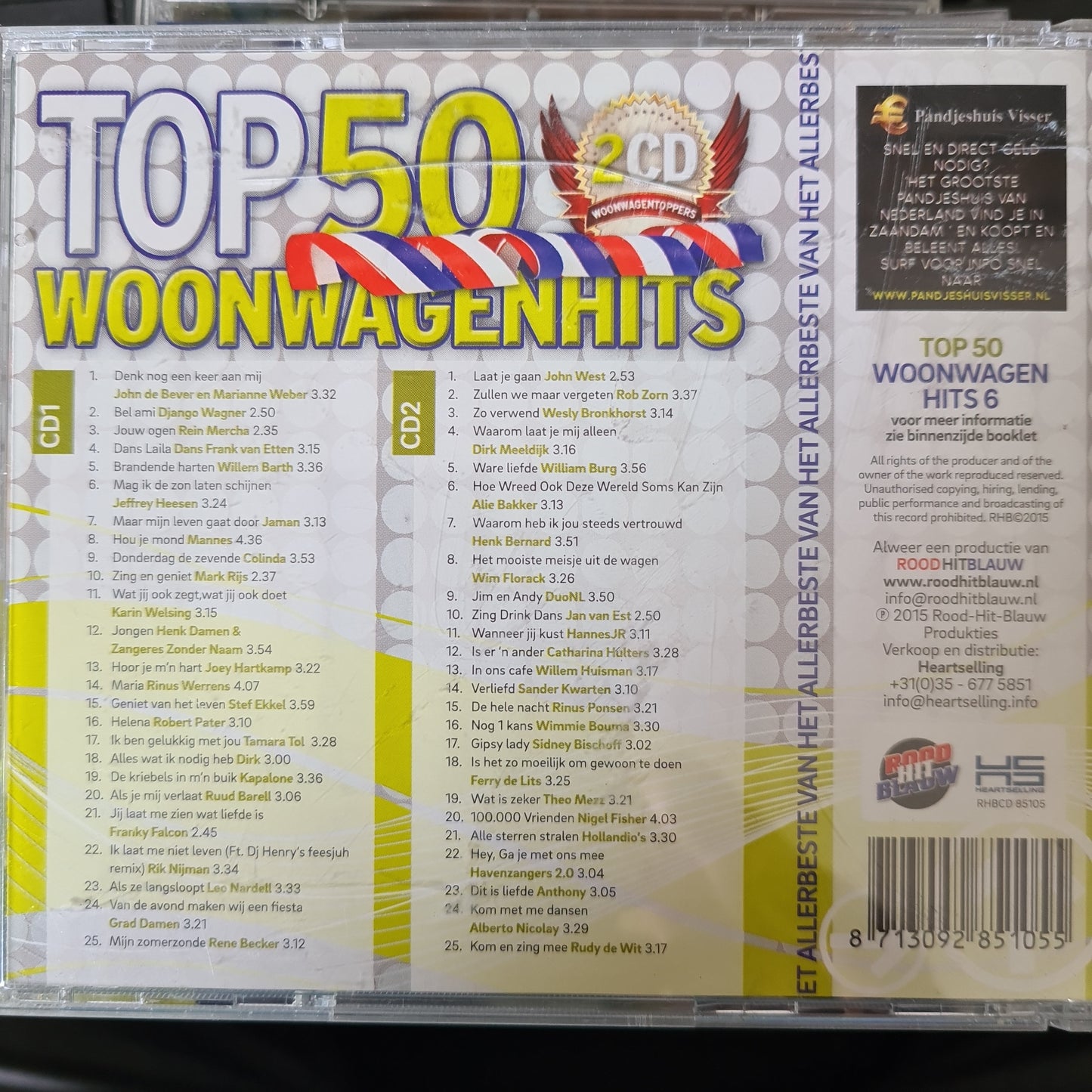 Various - Top 50 Woonwagenhits 6 (CD) Compact Disc Vinyl Very Good (VG) <br> Hoes Good Plus (G+)