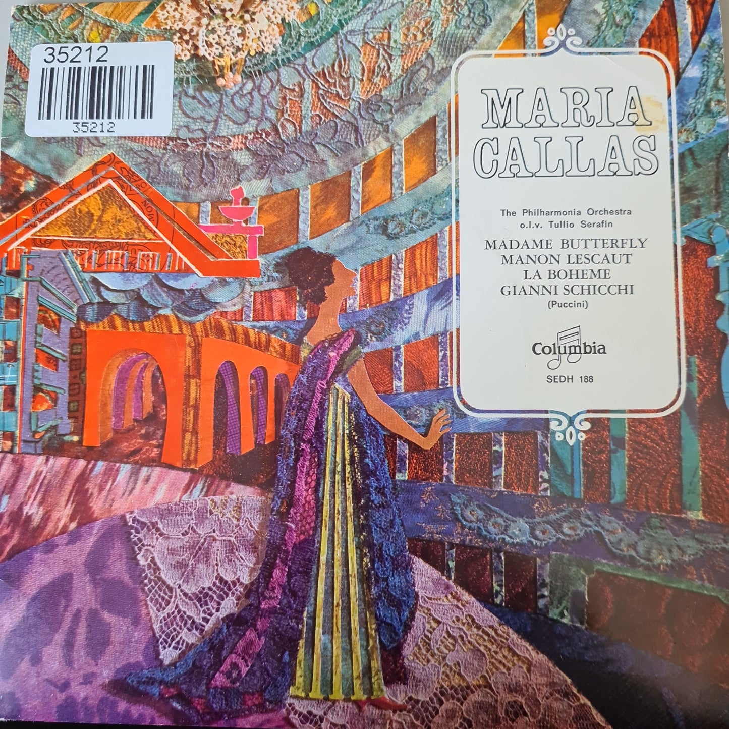 Maria Callas - Madame Butterfly Vinyl Singles EP Vinyl Very Good (VG) <br> Hoes Good Plus (G+)