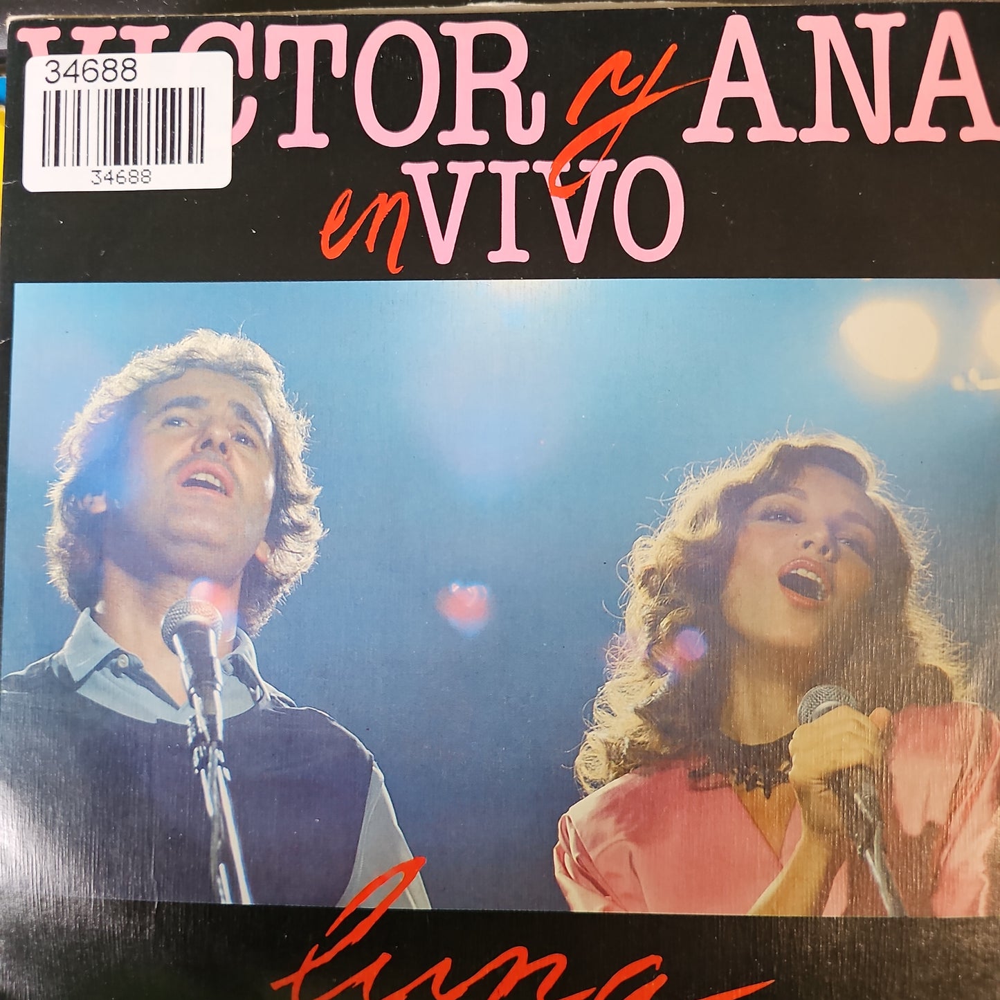 Víctor Manuel Y Ana Belén - Luna (Victor Y Ana En Vivo) Vinyl Singles Vinyl Very Good (VG) <br> Hoes Good Plus (G+)