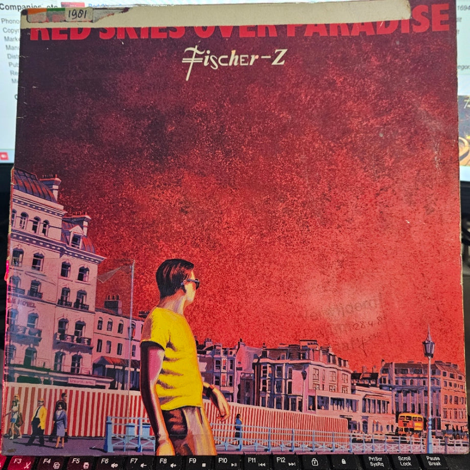 Fischer-Z - Red Skies Over Paradise (LP) Vinyl LP Vinyl Goed / Hoes Zie Foto