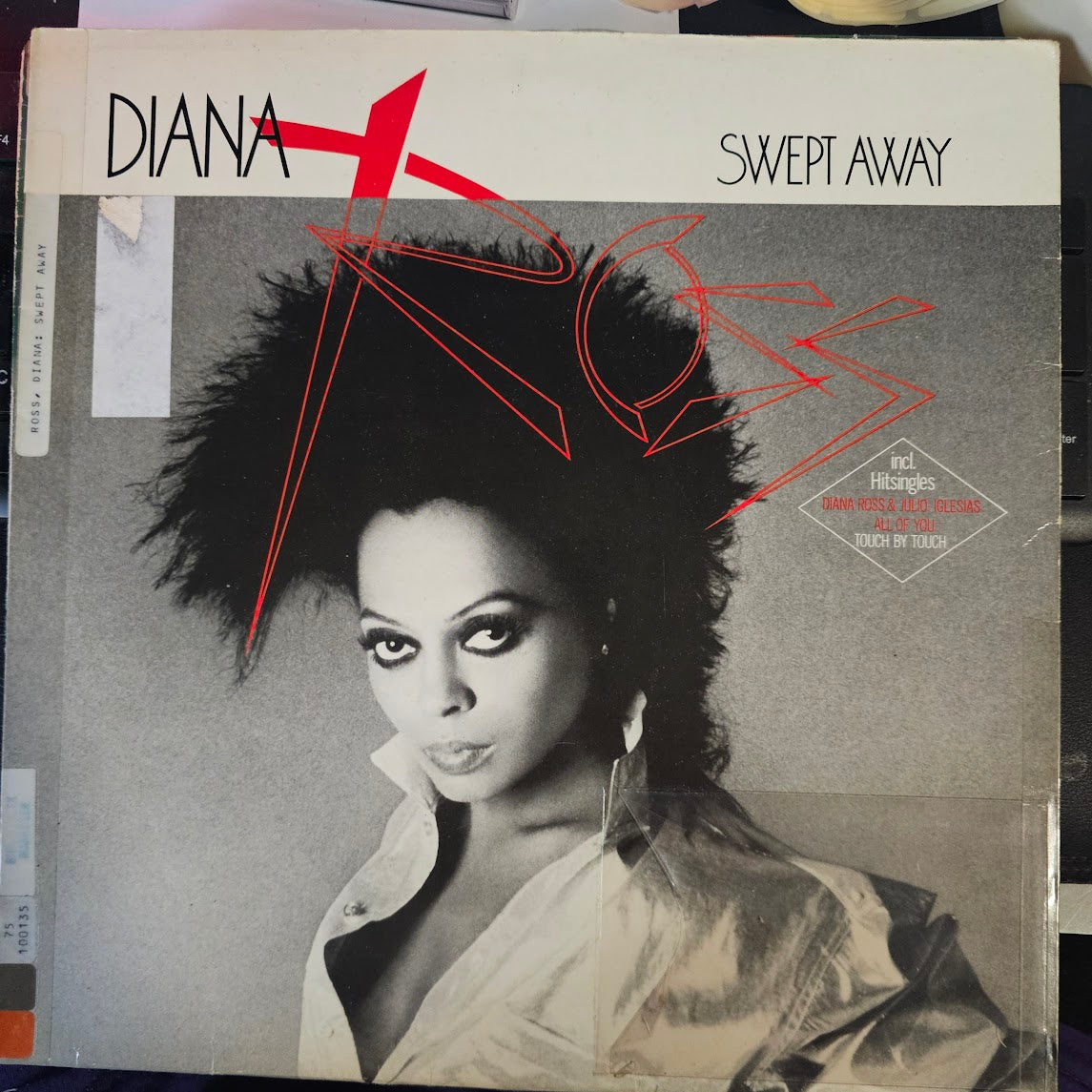 Diana Ross - Swept Away (LP) Vinyl LP Vinyl Goed / Hoes Zie Foto
