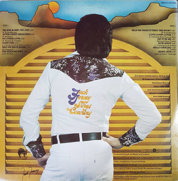 Jack Jersey - Jack Jersey Sings Country (LP) Vinyl LP Vinyl Very Good (VG) <br> Hoes Good Plus (G+)