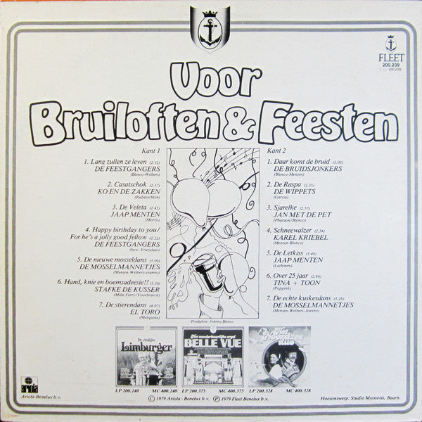 Various - Voor Bruiloften & Feesten (LP) Vinyl LP Vinyl Very Good (VG) <br> Hoes Good Plus (G+)