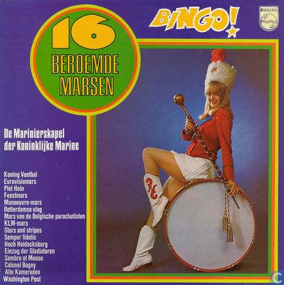 Marinierskapel Der Koninklijke Marine - 16 Beroemde Marsen (LP) Vinyl LP Vinyl Zeer Goed / Hoesje Goed "VINYLSINGLES.NL"