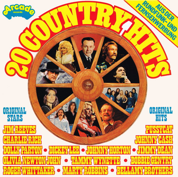 Various - 20 Country Hits (LP) Vinyl LP Vinyl Very Good (VG) <br> Hoes Good Plus (G+)