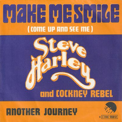 Steve Harley & Cockney Rebel - Make Me Smile (Come Up And See Me) Vinyl Singles Media: VG <br> Hoes: G+