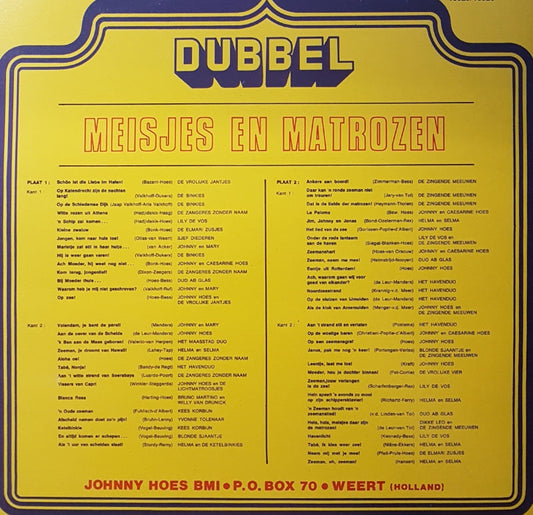 Various - Meisjes En Matrozen (LP) Vinyl LP Dubbel Vinyl Zeer Goed / Hoesje Goed "VINYLSINGLES.NL"