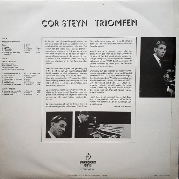 Cor Steyn - Triomfen (LP) Vinyl LP Vinyl Very Good (VG) <br> Hoes Good Plus (G+)