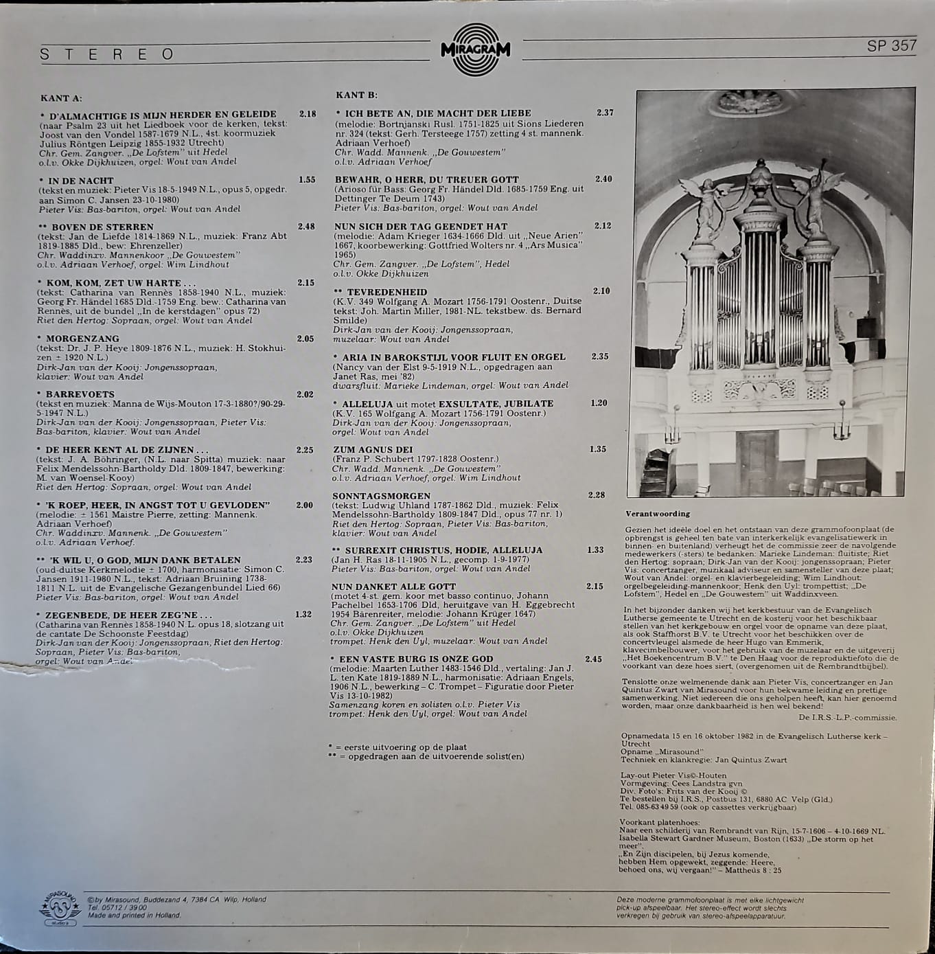 God Is Ons Een Toevlucht (LP) Vinyl LP Vinyl Very Good (VG) <br> Hoes Good Plus (G+)