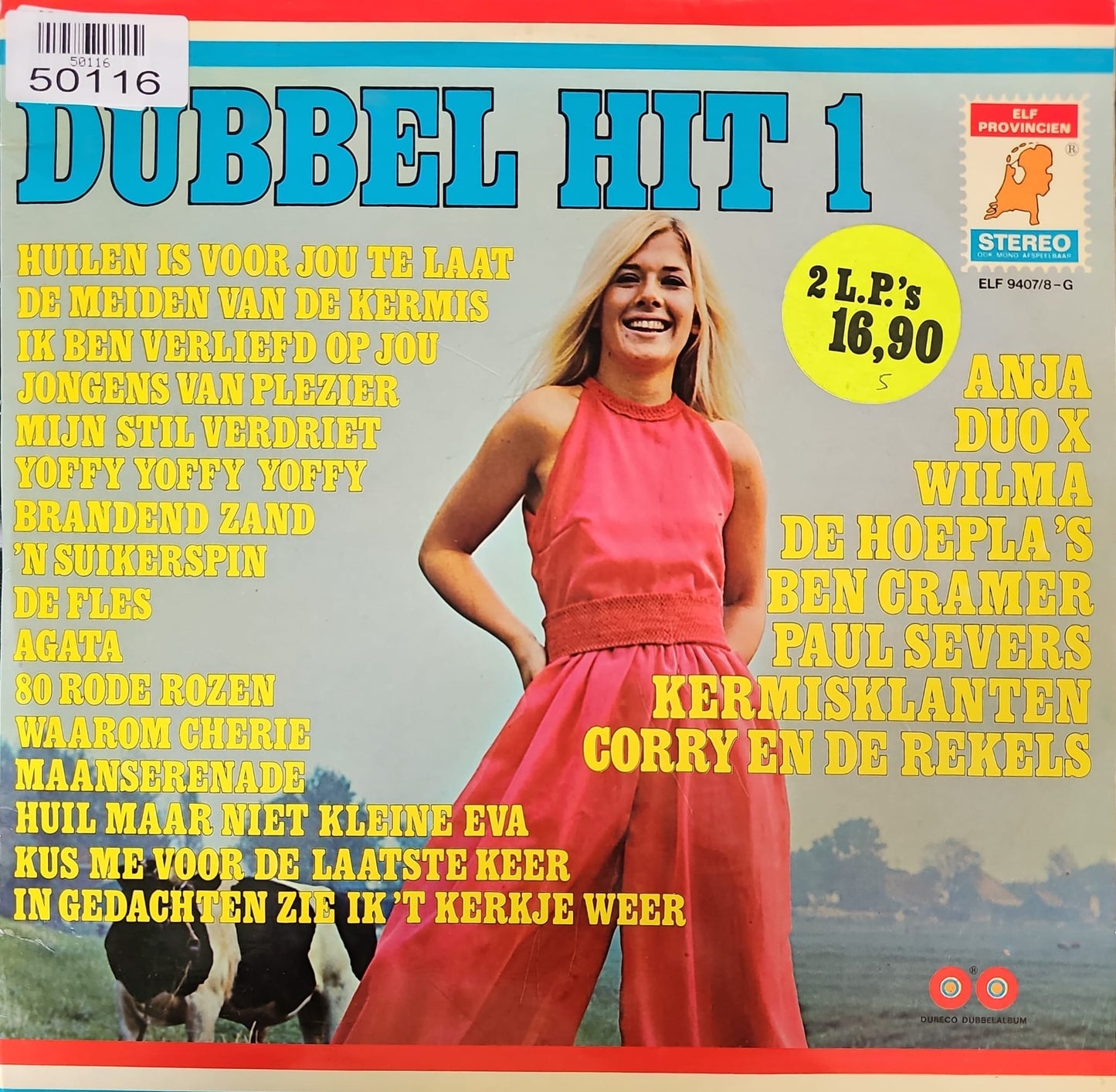 Various - Dubbel Hit Vol * (LP) Vinyl LP Dubbel Vinyl Very Good (VG) <br> Hoes Good Plus (G+)