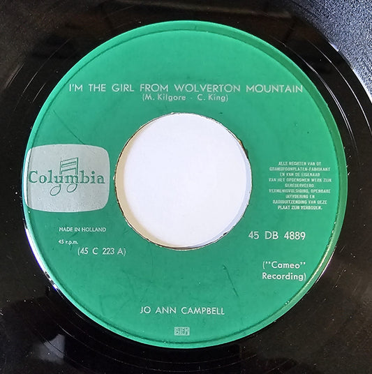 Jo Ann Campbell - I'm The Girl From Wolverton Mountain 19364 Vinyl Singles Zeer Goede Staat