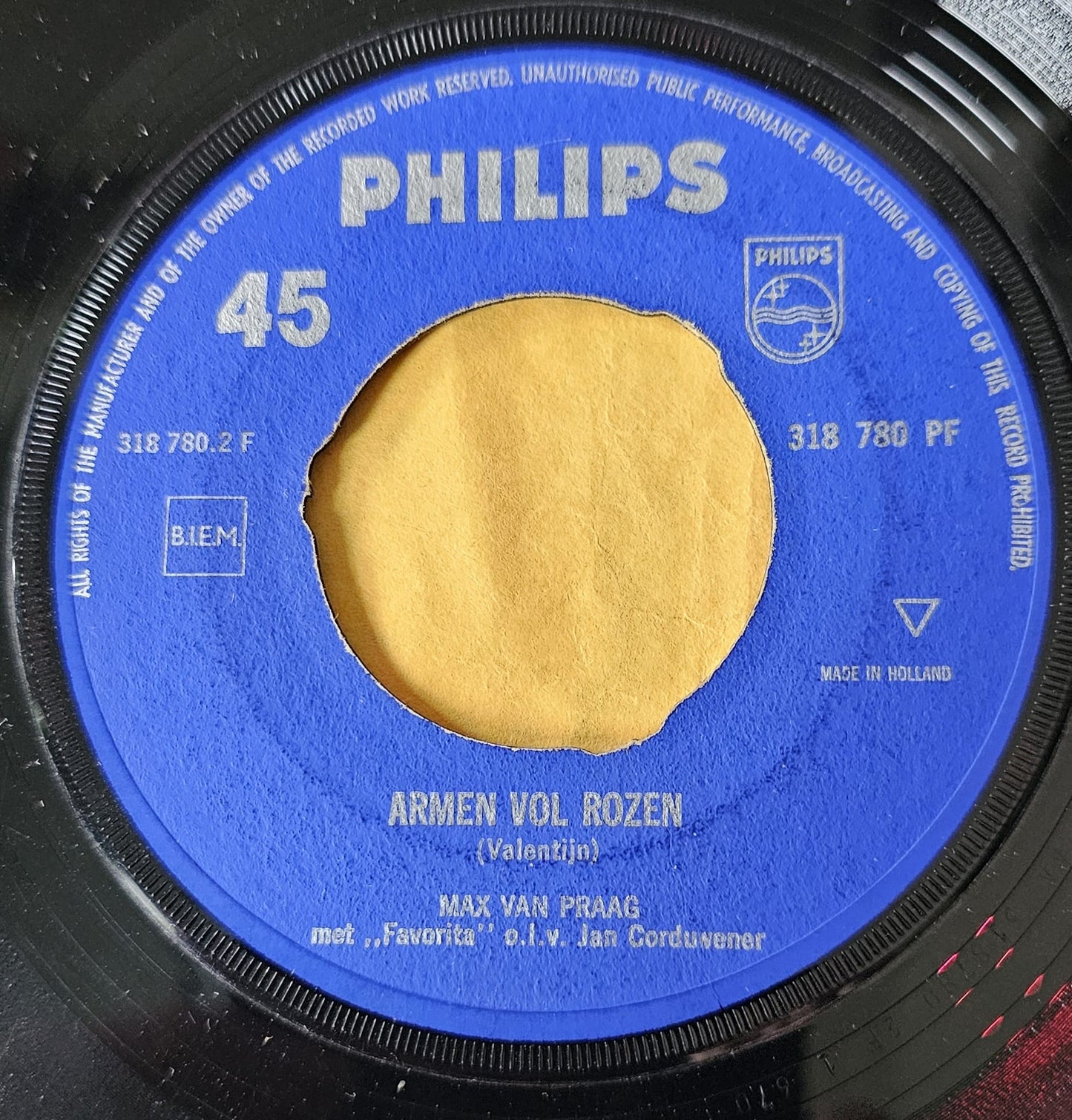 Max van Praag - Op De Fiets Vinyl Singles Vinyl Very Good (VG) <br> Hoes Generic