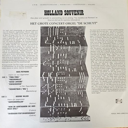 Draaiorgel De Schuyt - Holland Souvenit (LP)