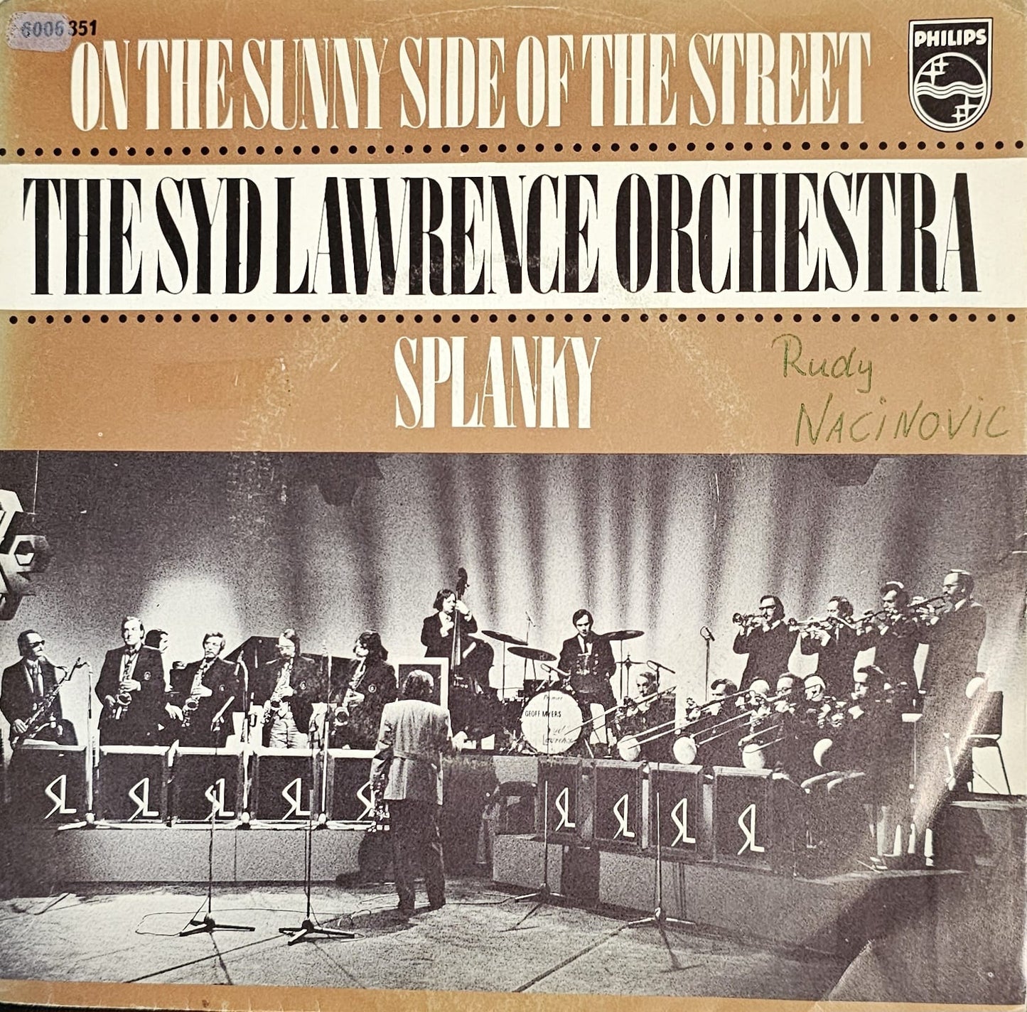 Syd Lawrence And His Orchestra - On The Sunny Side Of The Street Vinyl Singles Vinyl Very Good (VG) <br> Hoes Good Plus (G+)