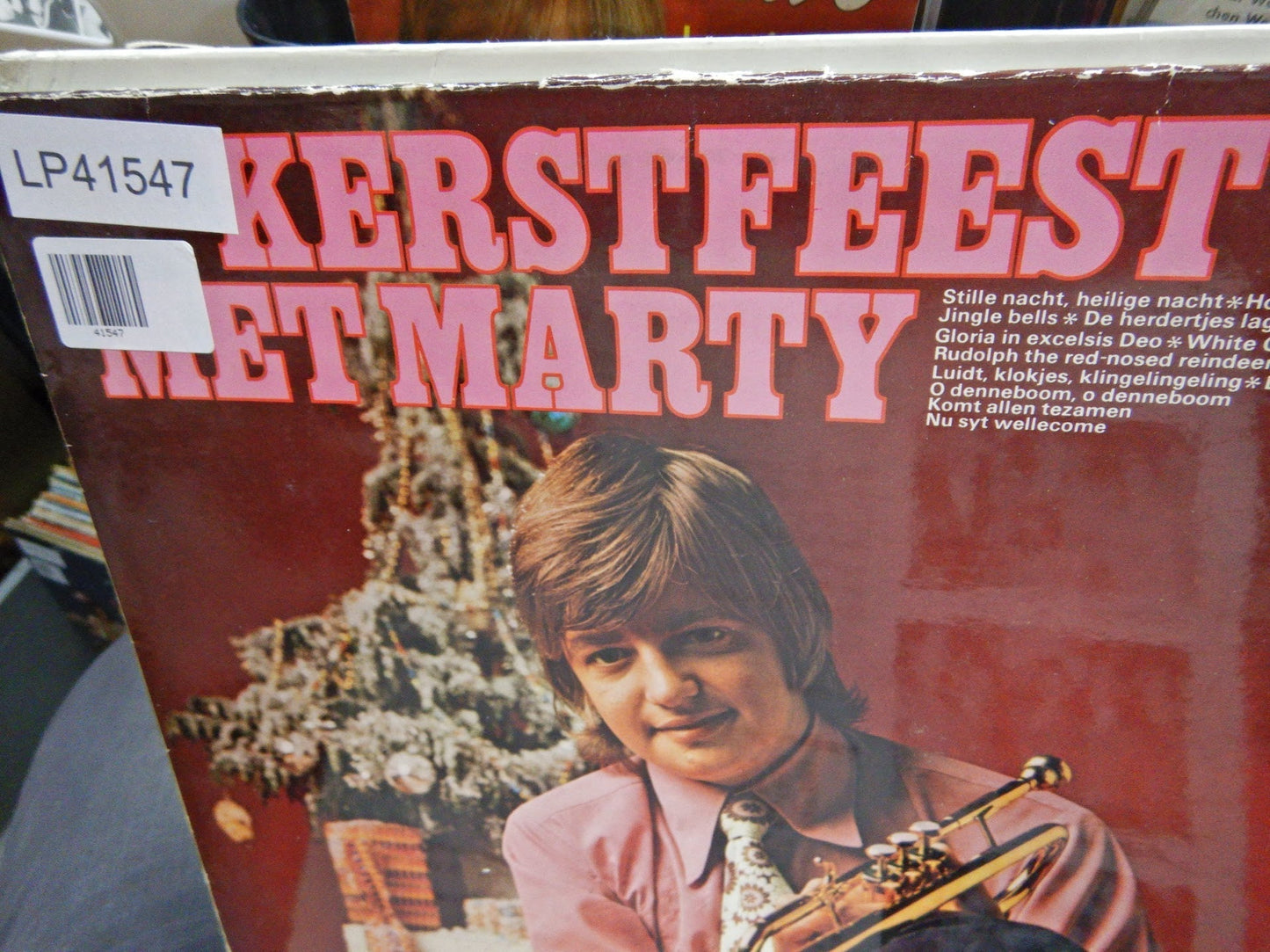 Marty - Kerstfeest met Marty (LP) Vinyl LP Vinyl Very Good (VG) <br> Hoes Good Plus (G+)