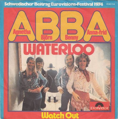 ABBA - Waterloo Vinyl Singles Vinyl (VG) <br> Hoes (G+)