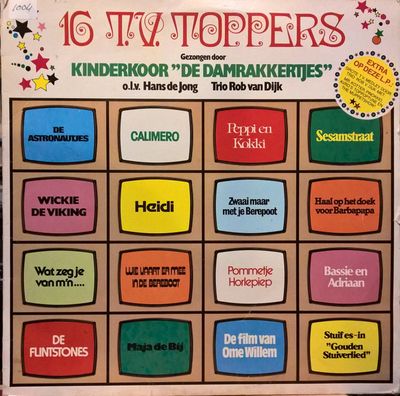 Damrakkertjes - 16 T.V. Toppers (LP)