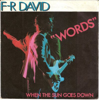 F.R. David - Words Vinyl Singles Vinyl (VG) <br> Hoes (G+)