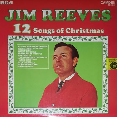 Jim Reeves - 12 Songs Of Christmas (LP) Vinyl LP Vinyl Zeer Goed / Hoesje Goed "VINYLSINGLES.NL"
