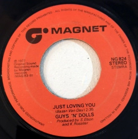 Guys 'n' Dolls - You're My World Vinyl Singles Media VG+ / Sleeve Generic