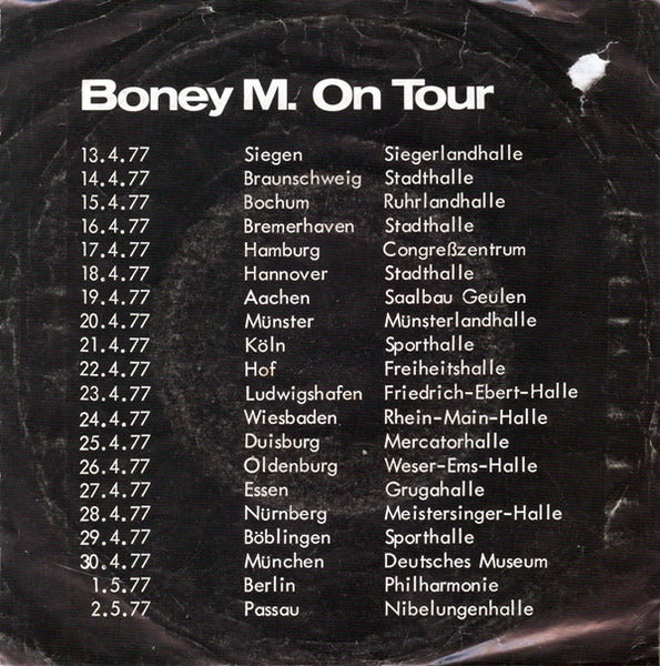 Boney M. - Ma Baker 43315 Vinyl Singles Vinyl Very Good (VG) <br> Hoes Good Plus (G+)