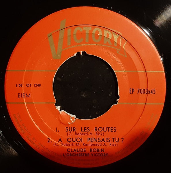 Claude Robin, L'Orchestre Victory - C'est Magnifique Vinyl Singles EP Vinyl Very Good (VG) <br> Hoes Generic