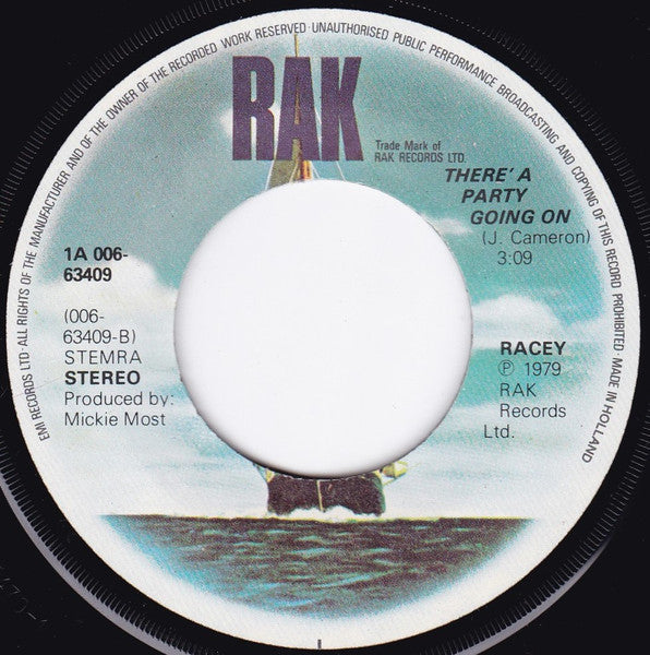 Racey - Such A Night Vinyl Singles Vinyl Very Good (VG) <br> Hoes Generic