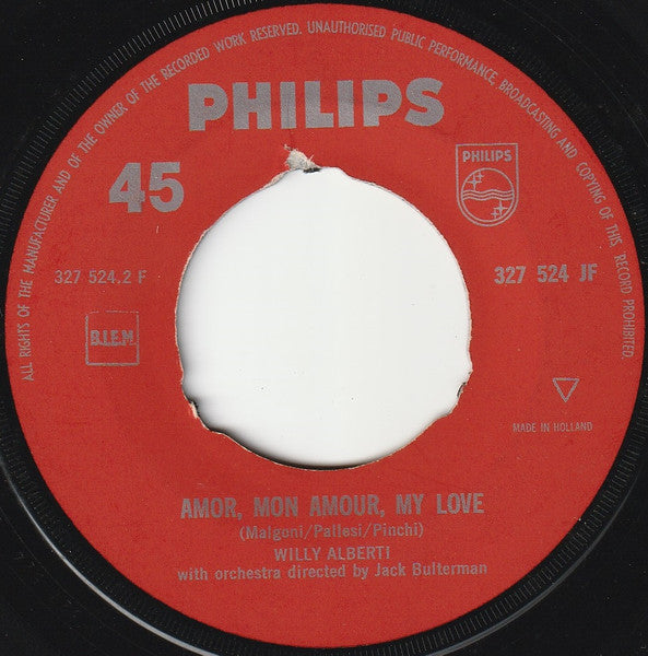 Willy Alberti - Buona Notte Bambino Vinyl Singles Vinyl Very Good (VG) <br> Hoes Good Plus (G+)