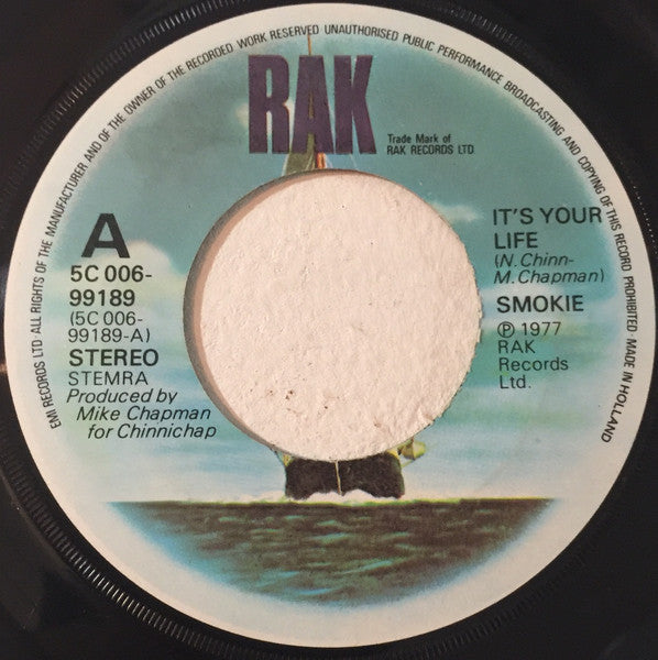 Smokie - It's Your Life 52654 Vinyl Singles
