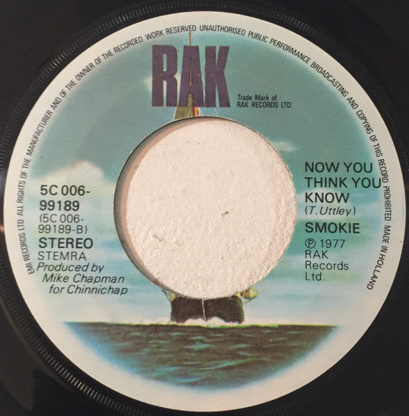 Smokie - It's Your Life 19043 Vinyl Singles Vinyl Very Good (VG) <br> Hoes Generic