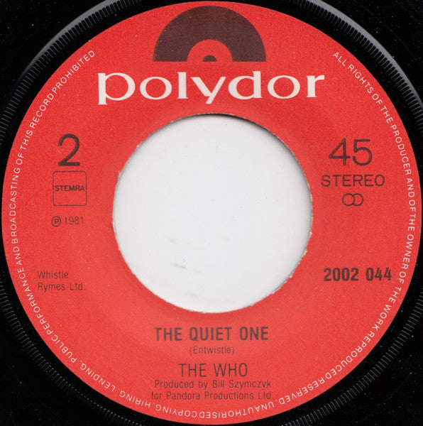 Who - You Better You Bet Vinyl Singles Vinyl Goed / Hoes Generic