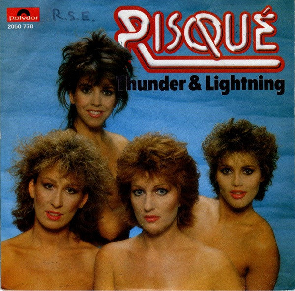 Risqué - Thunder & Lightning Vinyl Singles Vinyl Very Good (VG) <br> Hoes Good Plus (G+)