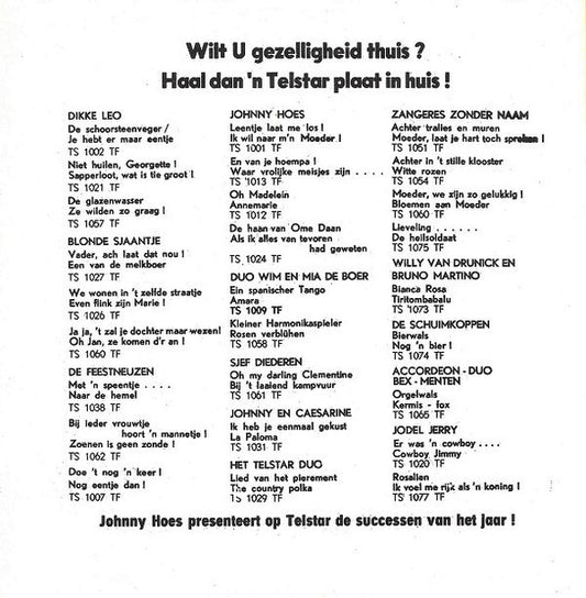 Johnny Hoes - Moeder Laat Vader Niet Wachten