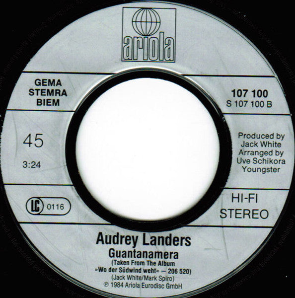 Audrey Landers & Camilo Sesto - Mi Amor Vinyl Singles Vinyl Very Good (VG) <br> Hoes Generic