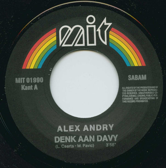 Alex Andry - Denk Aan Davy Vinyl Singles