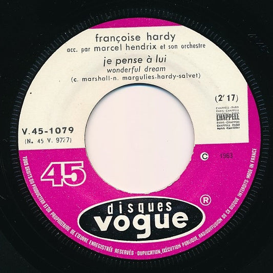 Françoise Hardy - L'amour S'en Va Vinyl Singles Vinyl Zeer Goed / Hoesje Generic "VINYLSINGLES.NL"