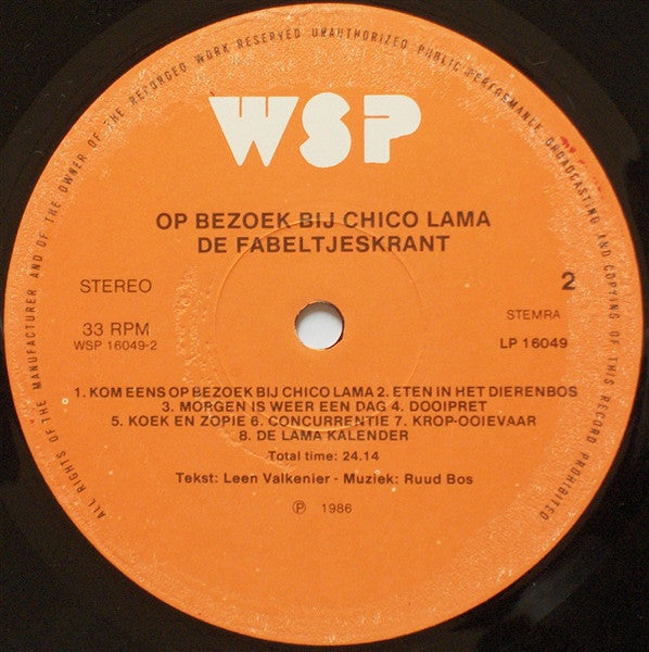 Fabeltjeskrant - Op Bezoek Bij Chico Lama (LP)