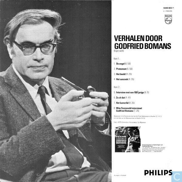 Godfried Bomans - Verhalen Door Godfried Bomans (LP) Vinyl LP Vinyl Very Good (VG) <br> Hoes Good Plus (G+)