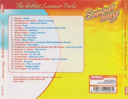 Various - Summer Breeze Vol. 1 - The Hottest Summer Tracks (CD) Compact Disc Goede Staat "VINYLSINGLES.NL"