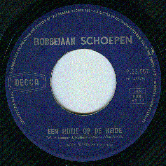 Bobbejaan Schoepen - In De Schaduw Van De Mijn Vinyl Singles Vinyl Very Good (VG) <br> Hoes Generic