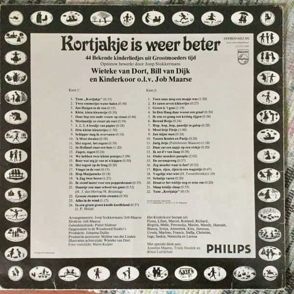 Wieteke van Dort, Bill van Dijk, Kinderkoor - Kortjakje Is Weer Beter (LP) Vinyl LP Vinyl Very Good (VG) <br> Hoes Good Plus (G+)
