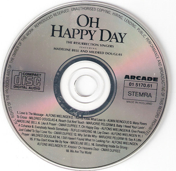 Resurrection Singers - Oh Happy Day (CD) Compact Disc Goede Staat
