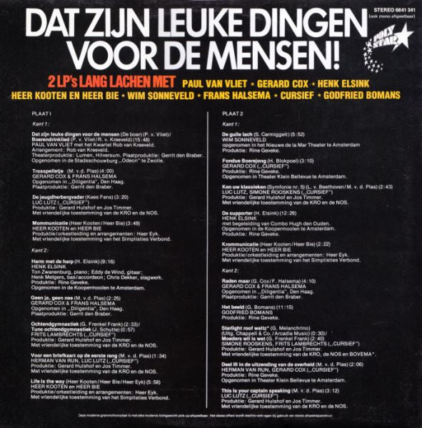 Various - Dat Zijn Leuke Dingen Voor De Mensen! (LP) Vinyl LP Dubbel Vinyl Very Good (VG) <br> Hoes Good Plus (G+)