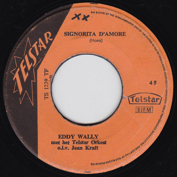 Eddy Wally - Chérie! Vinyl Singles Vinyl (VG) <br> Hoes Generic