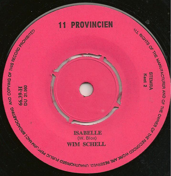 Wim Schell - Espagñola (Speesie Treesie) Vinyl Singles Vinyl Very Good (VG) <br> Hoes Good Plus (G+)